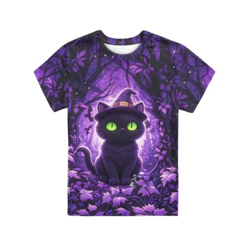 Image of Xhuibop Kids Tshirts Girls Boys 3-16 Years Summer Clothes for Teens Loose Fitting Tops