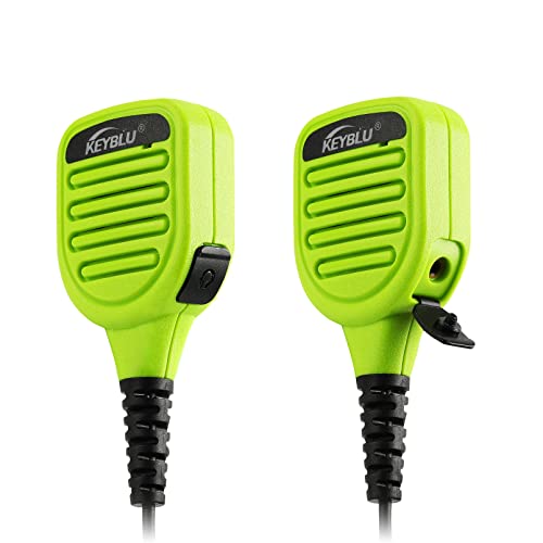 Image of Waterproof Shoulder Speaker Mic 2 Pin Two Way Radio Microphone with 3.5mm Audio Jack Compatible with BaoFeng GT-5R / UV-5R, BTECH, Kenwood and Retevis Radios Walkie Talkie