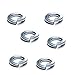 Price comparison product image Merriway BH04868 (50 Pcs) Split Lock Spring Washer, Zinc Plated Steel M8 - Pack of 50 Pieces, Silver