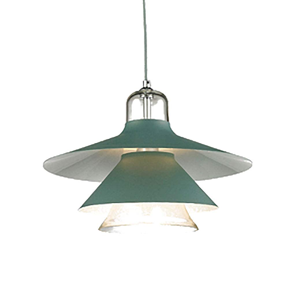 Lámpara de accesorio industrial azul para iluminar mesas y barras de bar