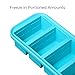 Souper Cubes 1 Cup Silicone Freezer Molds - Soup Cubes Perfect for Freezing Broth, Rice, Leftovers and More - Silicone Freezer Trays with Lids for Meal Prep - Aqua - 1-Pack