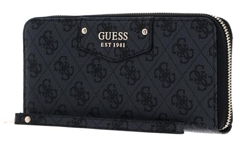 Guess Eco Brenton SLG LRG Zip Around - Logo Charbon - Femme, Logo Charbon, One_Size, Western