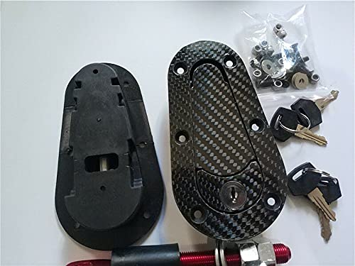 Universal Jdm Carbon Fiber Hood Pin Plus Flush Mount Latch Kit Lock With Keys #TOP3