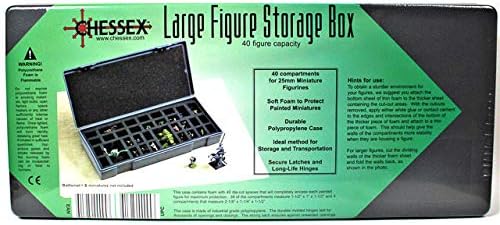 ChessexFigure Storage Boxes: Role Playing Games (RPGs) - Large Figure Storage Boxes - Very Large Figures - 40 Figure / Humanoid Capacity