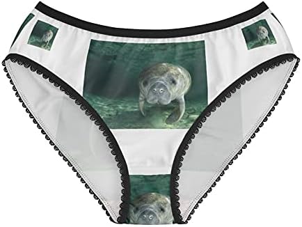 Manatee Portrait Panties, Manatee Portrait Underwear, Briefs, Cotton Briefs, Funny Underwear, Panties For Women
