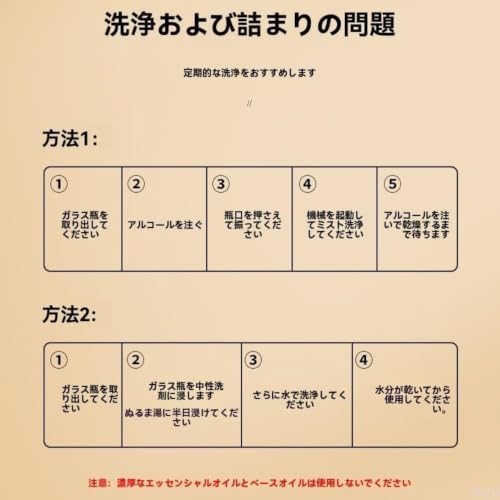 BRZU 手作り吹きガラスアロマディフューザー 無垢木台座 ミスト量調整 七色ライト 寝室・ヨガ用アロマ拡散器 (レッド,USスタンダード)