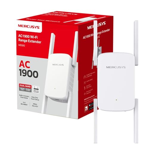 MERCUSYS ME50G AC1900 WiFi Repeater, 5 GHz & 2.4 GHz, 3×3 MU-MIMO