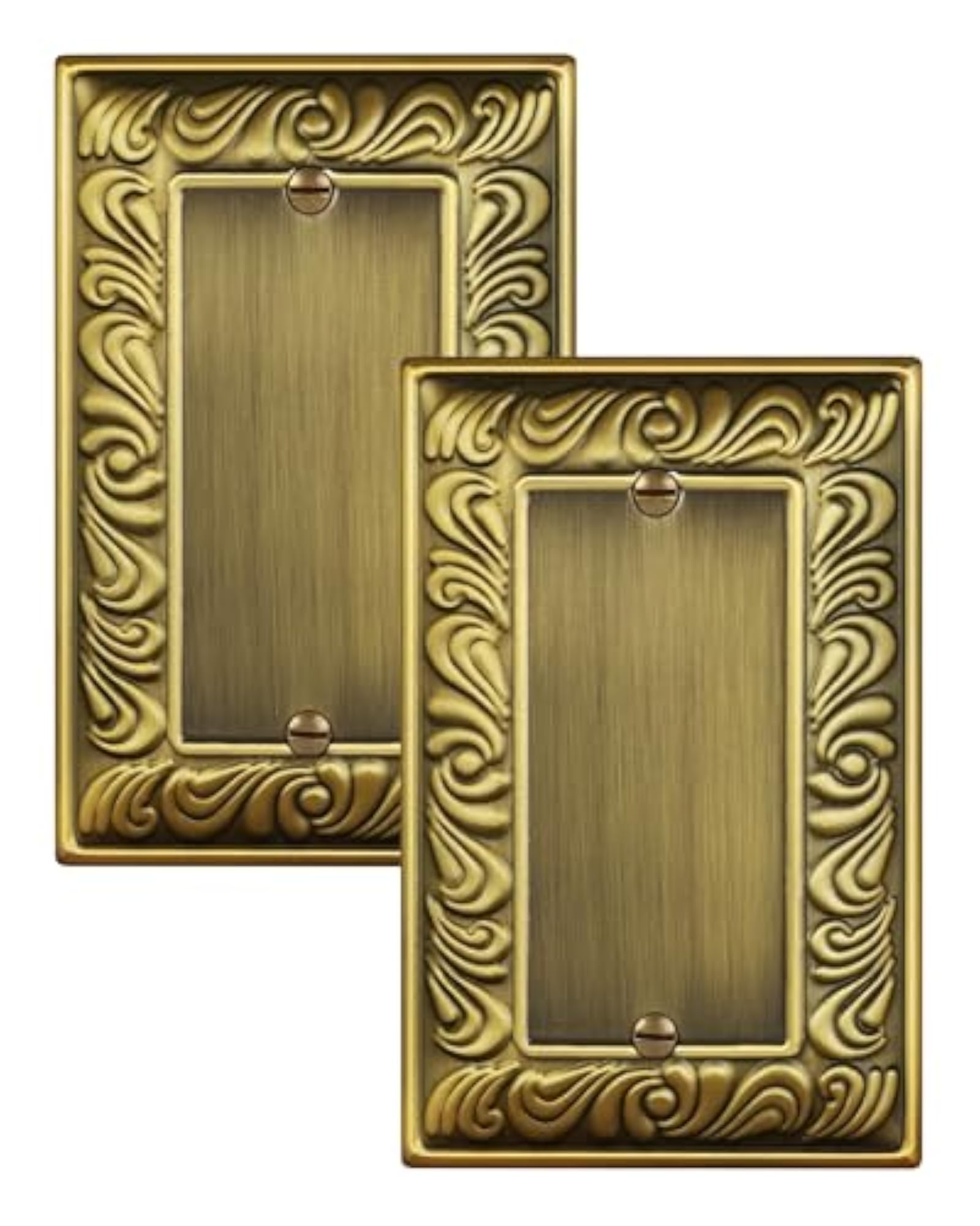 2-Pack Paisley Pattern Blank Outlet Cover Wall Plate