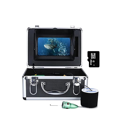 Cámara de pesca submarina Finder Fish Pesca submarina 1080p Kit de cámara de 7 pulgadas WIFI Inalámbrico 1 6GB Grabación de vídeo DVR + 15M 6W IR Cámara Para pesca en lago, barco y hielo(F011M-15M-IR)
