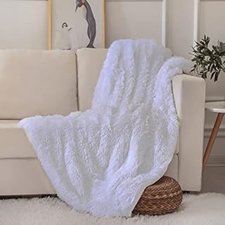 BOYASEN Super Soft Throw Blanket Faux Fur Throw for Sofa Couch Bed Fluffy Sherpa Fleece Blanket Machine Washable Nap Blanket Bed Spread