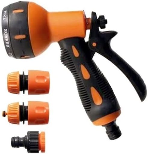 Pistola A Spruzzo In Metallo, 9 Modalità Regolabili, Ugello Ad Alta Pressione Per Carichi Pesanti Ideale Per La Pulizia Dellauto Lirrigazione Del Prato E Del Giardino 82988461