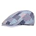 ZLSLZ Men's Unisex Newsboy Hat Cotton Flat Plaid Ivy Irish Cabbie Caps (228Blue)