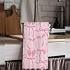 Amazon.com: Hxlac Pink Bow Kitchen Towels, Pink Preppy Decor Dish ...
