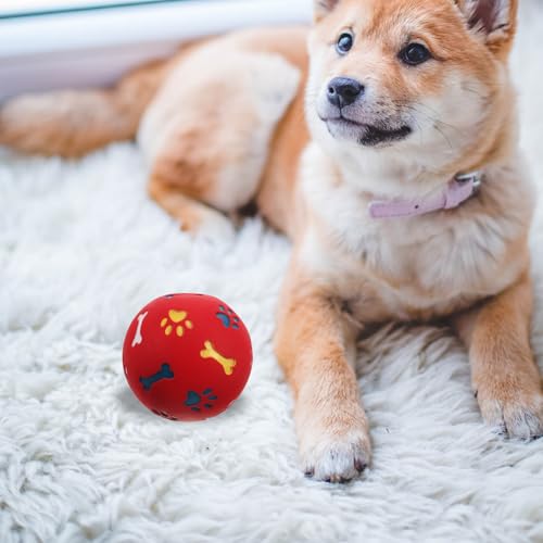 SOLUSTRE Interaktiver Hundeball aus TPR mit Portion Control und Waschbarem Design Interaktives Hundespielzeug für Training und Spielzeit mit Welpen und Hunden Zufällige Zufällige Farbe-5