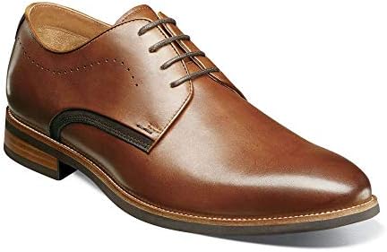 Florsheim Men's Uptown Plain Toe Oxford, Cognac Leather/Suede, 10 | Image 3