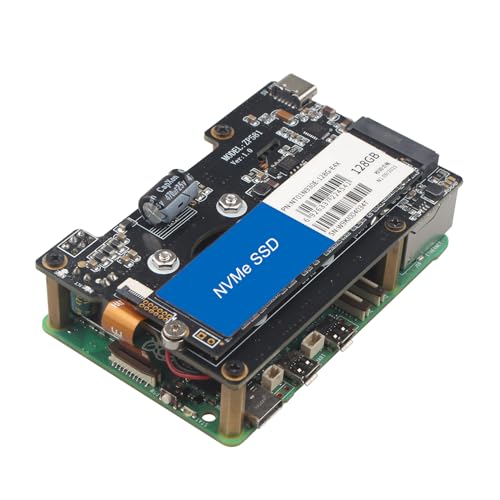 Adaptateur PoE HAT PCIe M.2 NVMe avec ventilateur intégré refroidissement Raspberry Pi 5
