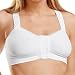 Carefix Alice Front Close Comfort Bra w/ Adjustable Straps #329150, White, Medium