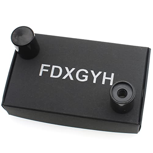 Image of FDXGYH 2 Pcs 1 /4-27 Solid Lamp Finials Caps Tapped of Tops for Lamp Shade Holder Harp Lamp Finial Knob Lamp Accessories [Black]