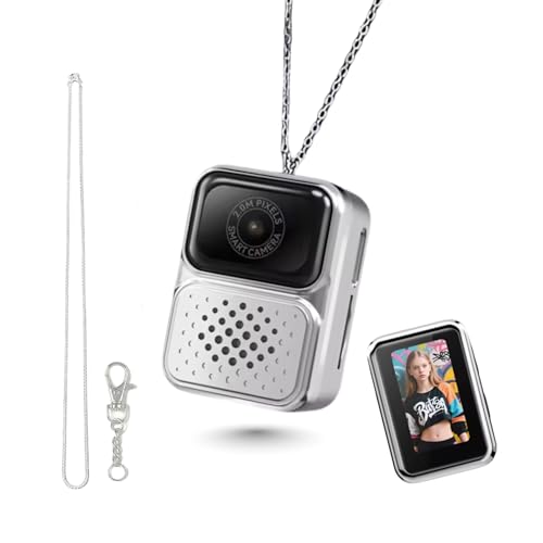 Image of FETACA Tiny Mini Camera with Filter Modes, HD Video, Flashlight & Keychain | Portable Cute Vlogging Camera for Travel, Gifts & Fun (Gray)