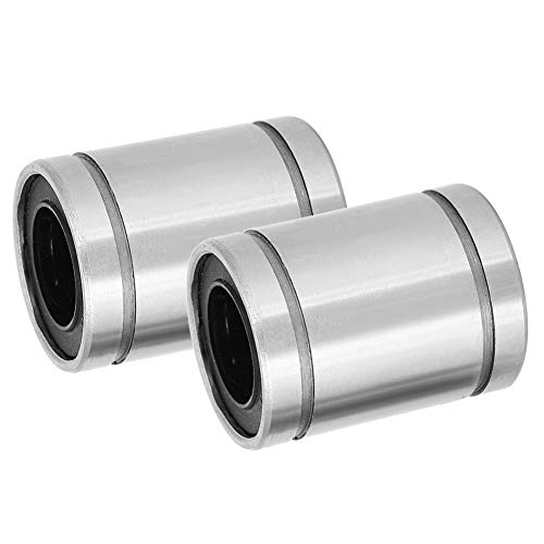 Cocoarm 2 Pièces Roulements à Mouvement Linéaire Portant en Acier LM16UU Roulements à Billes Linéaires 16mm ID 28mm OD 37mm Longueur Conception de Bride à Faible Bruit pour Routeur CNC Pièces