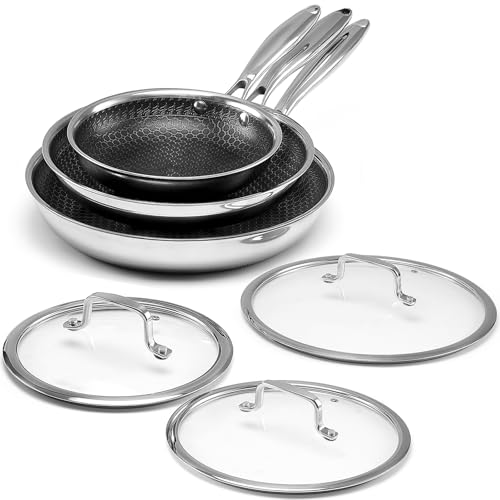USELUCK Cookware Set, Hybrid Skillets and Frying Pans Set(8+10+12inch), PFOA