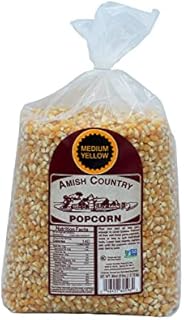 Amish Country Popcorn | 6 lb Bag | Medium Yellow Popcorn Kernels | Old Fashioned, Non-GMO and Gluten Free (Medium Yellow - 6 lb Bag)