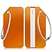Travelambo 6 Pack Luggage Tags for Suitcases Aluminum Privacy Protection Bag Tags Luggage Identifier Travel Accessories Essentials (Orange)