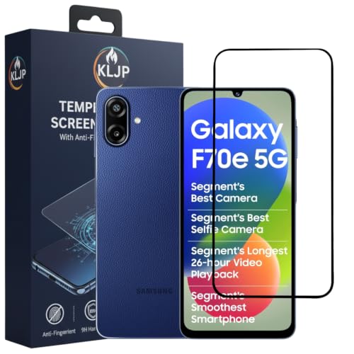 Image of Gorilla Tempered Glass For Samsung F70e (Pack of 1) With Installation Kit | Edge to Edge Coverage | Black