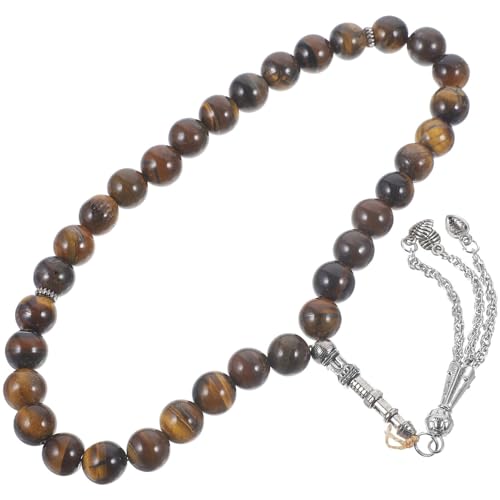 Perles de prière YSJNGF sous forme de bracelet spirituel kaki à offrir