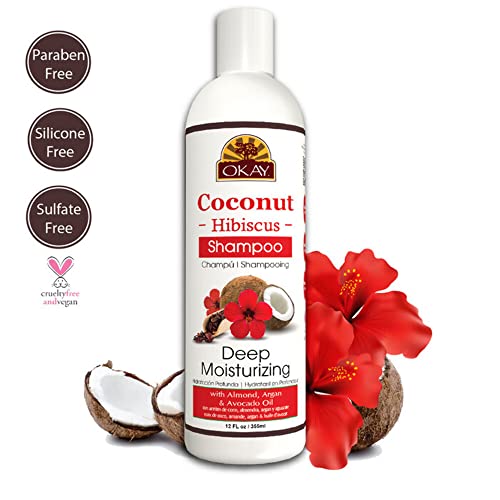 OKAY Pure Naturals Coconut & Hibiscus Shampoo, 12 Ounce, 0.34 kg, No Color, 354.88 ml (Pack of 1) - Image 3