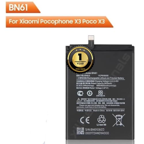 Image of BN61 Battery for Xiaomi Poco X3 - BN61 Battery with 1 Year Warranty** (B108)