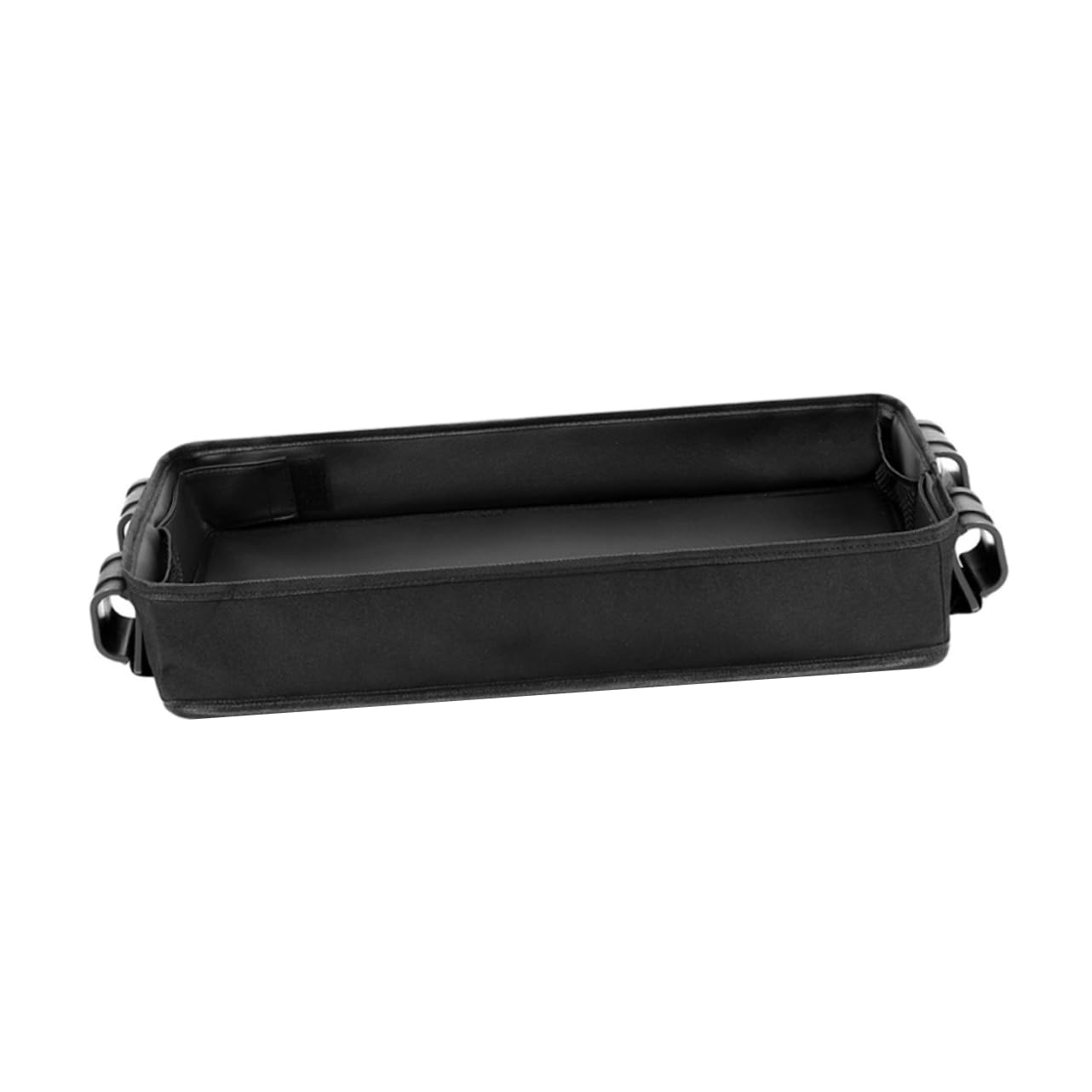 GARVALON Kinderwagen Snack Tray mit Getränkehalter Verstellbarer Organizer für Junge Mädchen und Kleinkinder Clip Tischaufsatz für Kinderwagen Schwarz