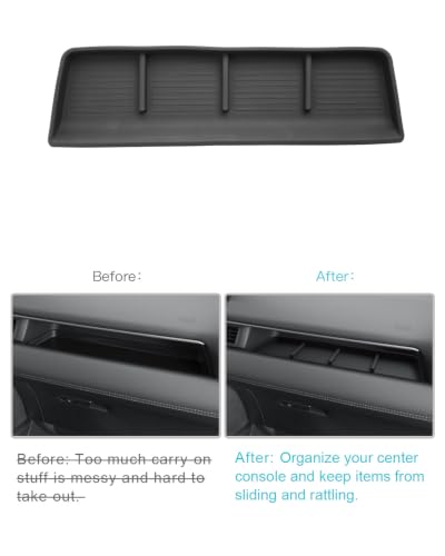Image of CDEFG for 2026 Honda Pilot Center Console Organizer Passenger Storage | 2026 Honda Pilot Accessories, Front Row Passenger Dashboard Storage Tray, Silicone Material