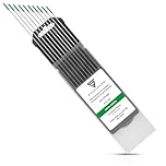 STAHLWERK Wolframelektroden WIG Ø 1,6 x 175 mm – WP Grün – 10 Stück, Schweißelektroden, langlebig, stabil und belastbar, für Stahl, Edelstahl, Alu, Kupfer, universell für alle gängigen WIG-Geräte