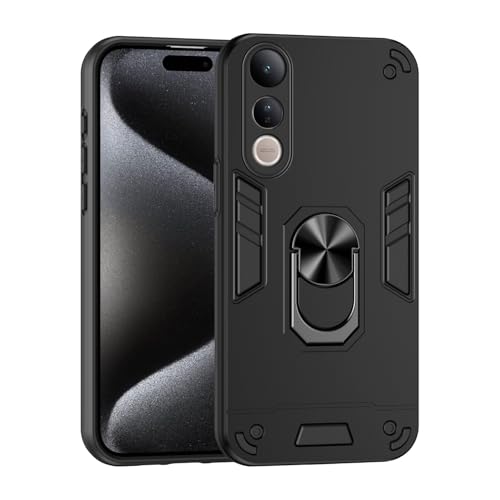 ILING Hülle Für Vivo V50 Lite 5G/4G – Ultradünne Matte Mit 360° Ring-Ständer & Militärischem Fallschutz