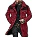 camo jacket retro jacket Men'S Vintage Trench Faux Leather Retro Mid Length Coats Oversized Zip Up Fall Winter Fashion Tactical Jackets