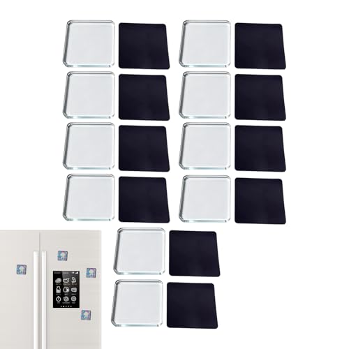 Kit de imanes cuadrados para nevera, suministros de manualidades de 2 x 2 pulgadas, imanes decorativos para refrigerador, para amantes de las manualidades, proyectos de arte para niños, hogar, cocina