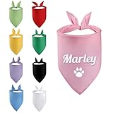 Personalized Dog Bandana,Custom Pet Scarf with Embroidered Name,Bibs Triangle Scarfs Gift for Small Medium Large Dogs Cats Baby Puppy Pets Accessories