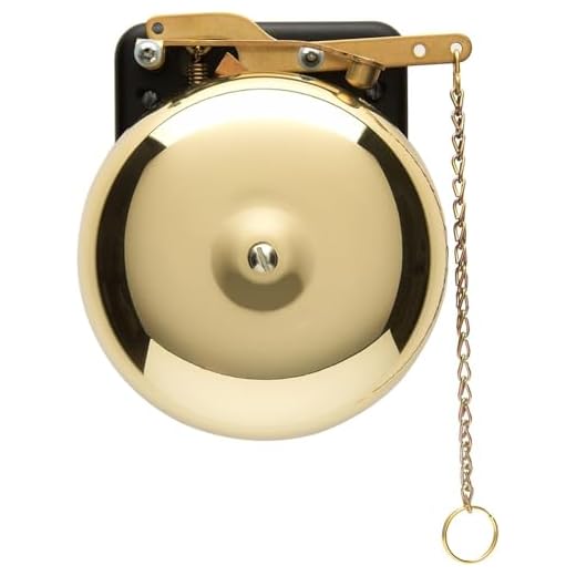 Bevin Bells Brass Trip Gong | Traditional Prize Fighter 6" Boxing Bell | Loud & Made of Steel & Brass | Boxing Training and Warning Device in One | Man Cave/Bar Accessory | Made in USA