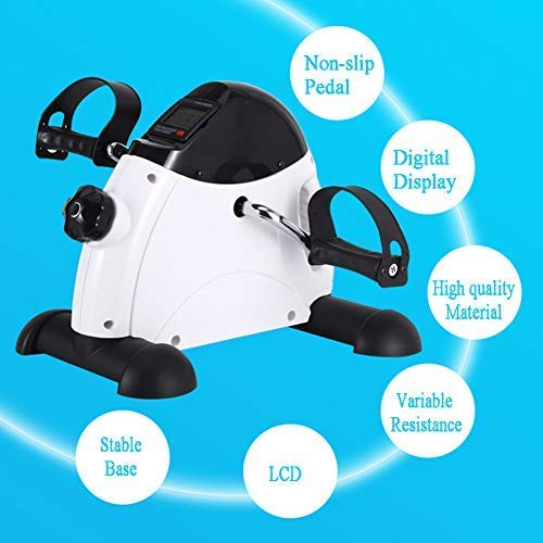 Bicicleta mini portátil para terapia física con pantalla LCD miniatura 4