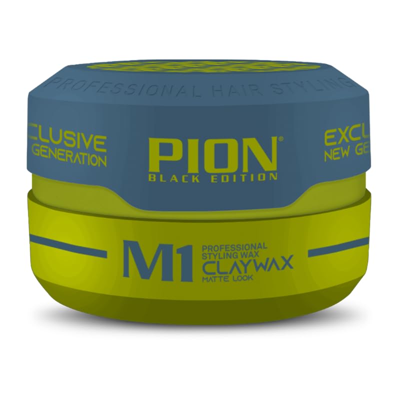Pion Professional Hair Styling Wax Series 150ml - Long-Lasting Hold, Texture and Volume, Daily Use, For All Hair Types (150ml (Pack of 1), M1 Clay)