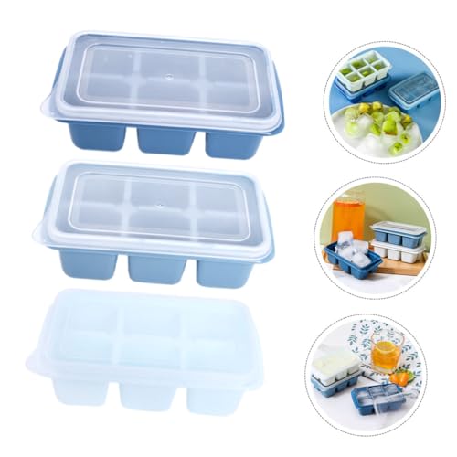 Molde para cubitos de hielo con tapa 3 piezas plástico miniatura 3