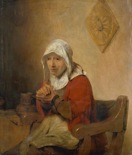 Poster La grâce avant la viande par Aert De Gelder Tableau Toile 60x90cm