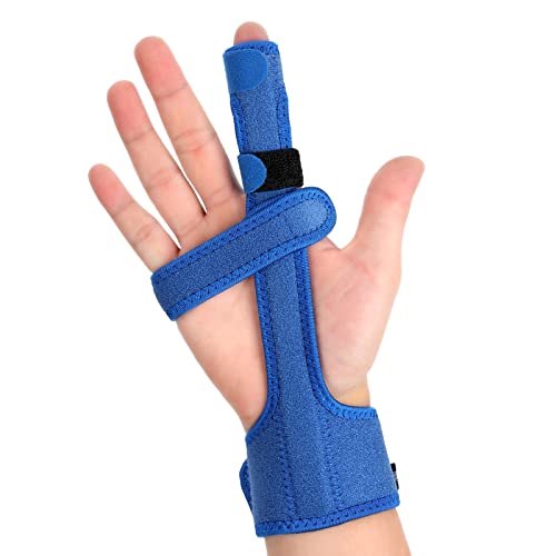 Tala De Dedo Sluffs, Nova Tala De Dedo De Gatilho Protetor De Dedo Azul Com Corretor De Dedo De Aço