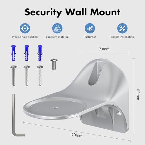 XLTTYWL Studio Wall Mount, Aluminum Alloy Studio Mount Accessories with Cable Management, Premium Space-Saving Stand Hanger Wall Mount for Latest Studio 2025 (Silver)