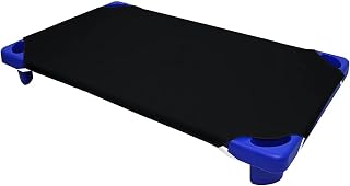 Pure Dreams-Daycare/Preschool Cot Sheets-Fitted Toddler Sheets for Elastic Corners, 100% Cotton, 600 TC, Pack of 20 Piece-Black Solid (23" W x 55" L)