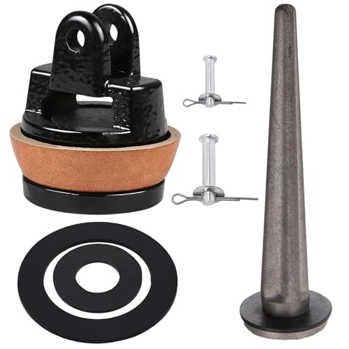 aleawol Ersatzkolben Schwengelpumpe typ 75 mit Ledermanschette Dichtungsring Nasenstechventil Bolzen Satz Kolben Komplett für Pumpendichtung Handpumpen Gartenpumpe Wasserpumpen Ersatzteile