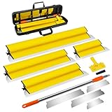 Spatule Enduit, Kit de spatules 25cm, 40cm, 60cm, 80 cm en acier inoxydable, 0,4 mm d'épa...