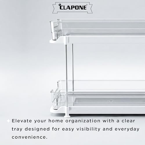 Image of 2 Tier Under Sink Storage Organizer for Kitchen & Bathroom | Pull-Out Cabinet Organizer with Sliding Drawer | Under Sink Shelf Organizer for Kitchen Cabinets, Bathroom Vanity, Laundry Room & Pantry