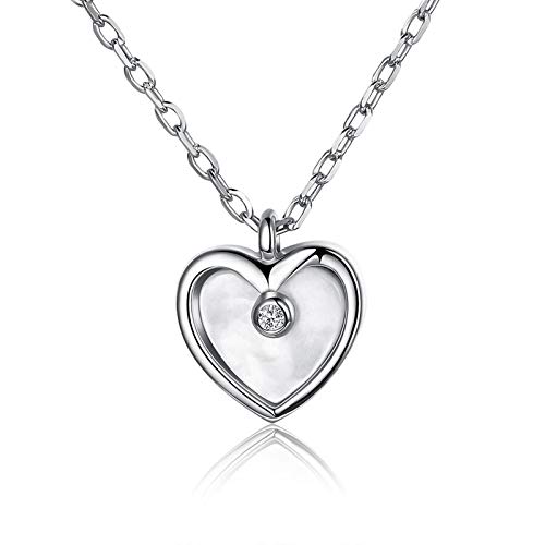 Collier fille en coeur argent 925 et zircone : le cadeau d'anniversaire idéal